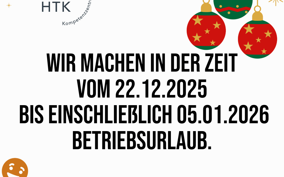 Betriebsurlaub Weihnachten 2025